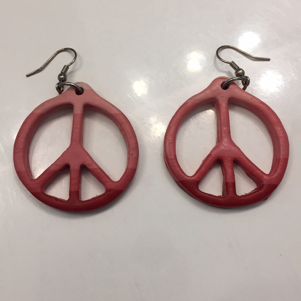 Pink Peace Earrings